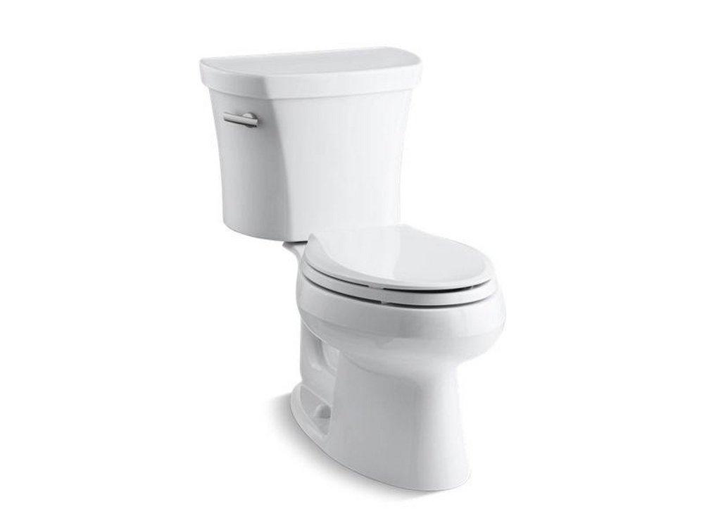 KOHLER White 1.28 gpf Elongated Two Piece Toilet 