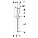 Geberit Alpine White URINAL SYPHONIC TRAP WITH VERTICAL OUTLET AND SEAL 