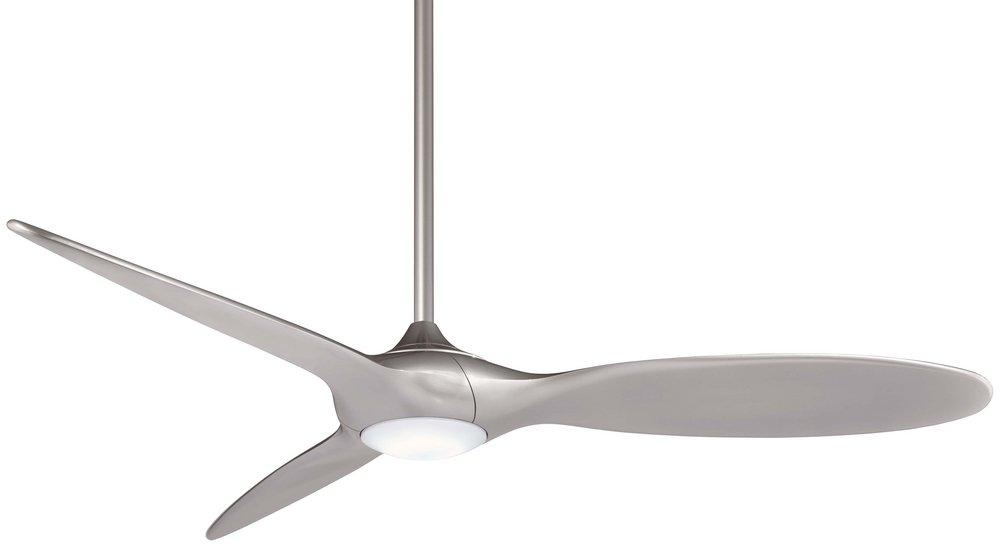 Minka Aire Silver 60 in. 15W 3-Blade Ceiling Fan with LED Light 