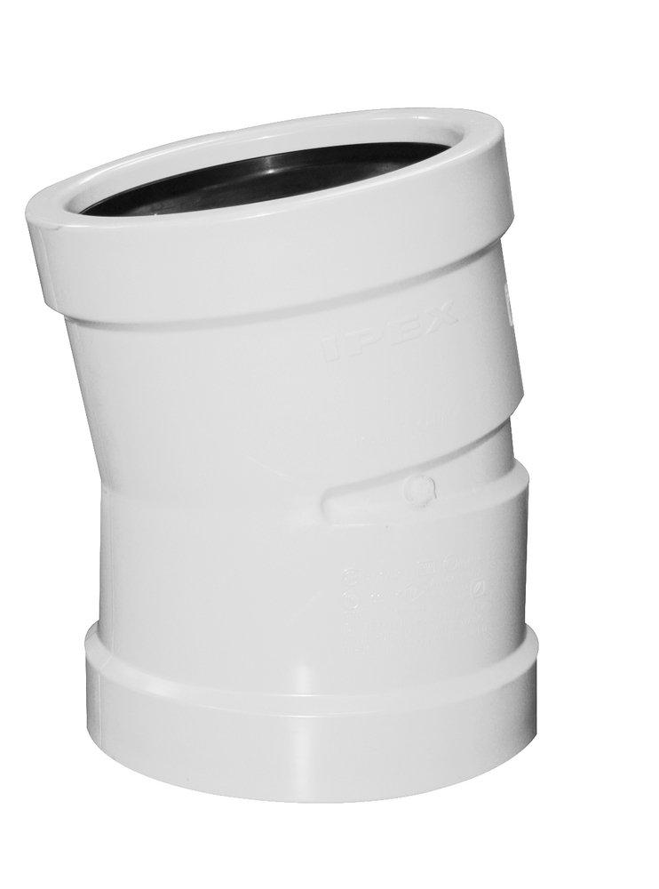 Multi-Fittings Corporation White Bell End PVC 11-1/4 Degree Sewer Elbow 