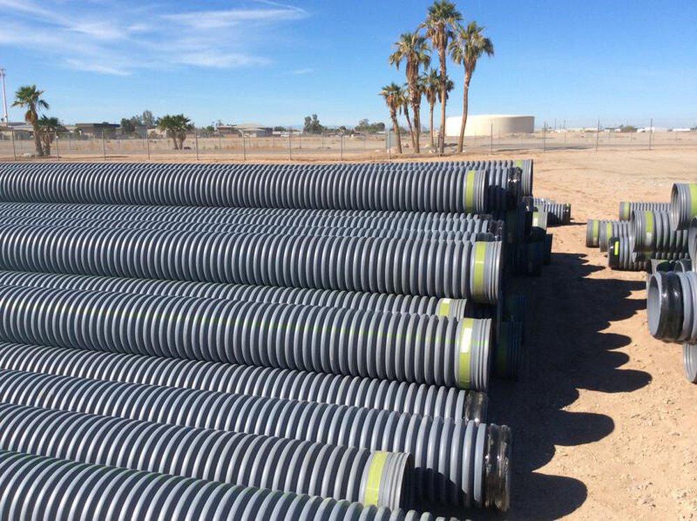 ADS&reg; Bell End x Spigot Polypropylene Dual Wall Storm Solid Drainage Pipe with Rubber Gasket 