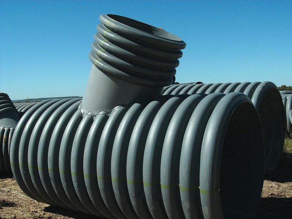 ADS&reg; Bell End x Spigot Polypropylene Dual Wall Storm Solid Drainage Pipe with Rubber Gasket 