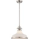 Quoizel Brushed Nickel 11-1/2 in. 100W 1-Light Mini Pendant 