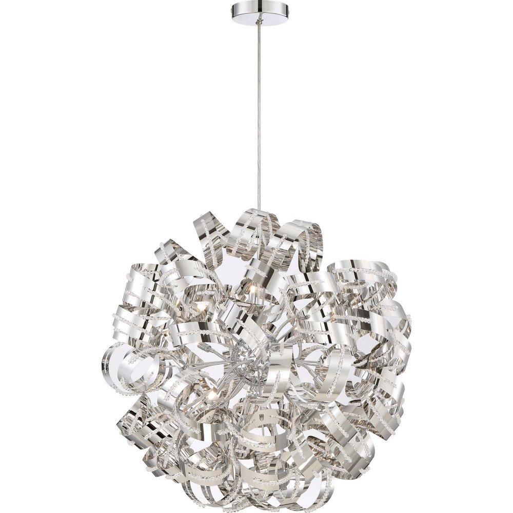 Quoizel Crystal Chrome 31 in. 40W 12-Light Chandelier 