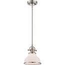 Quoizel Brushed Nickel 9-1/2 in. 100W 1-Light Mini Pendant 