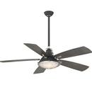 64.8W 5-Blade Ceiling Fan with 56 in. Blade Span and Halogen Light in Sand Black and Weathered Steel