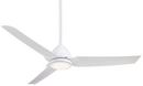 54 in. 47W 3-Blade Ceiling Fan with LED Light in Flat White