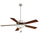 74.6W 5-Blade Ceiling Fan with 52 in. Blade Span and LED Light in Brushed Nickel