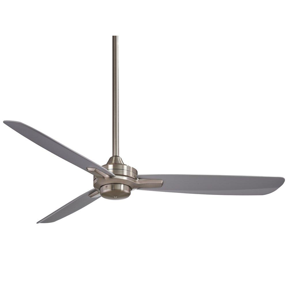 Minka Aire Brushed Nickel 52 in. 84.94W 3-Blade Ceiling Fan with LED Light 