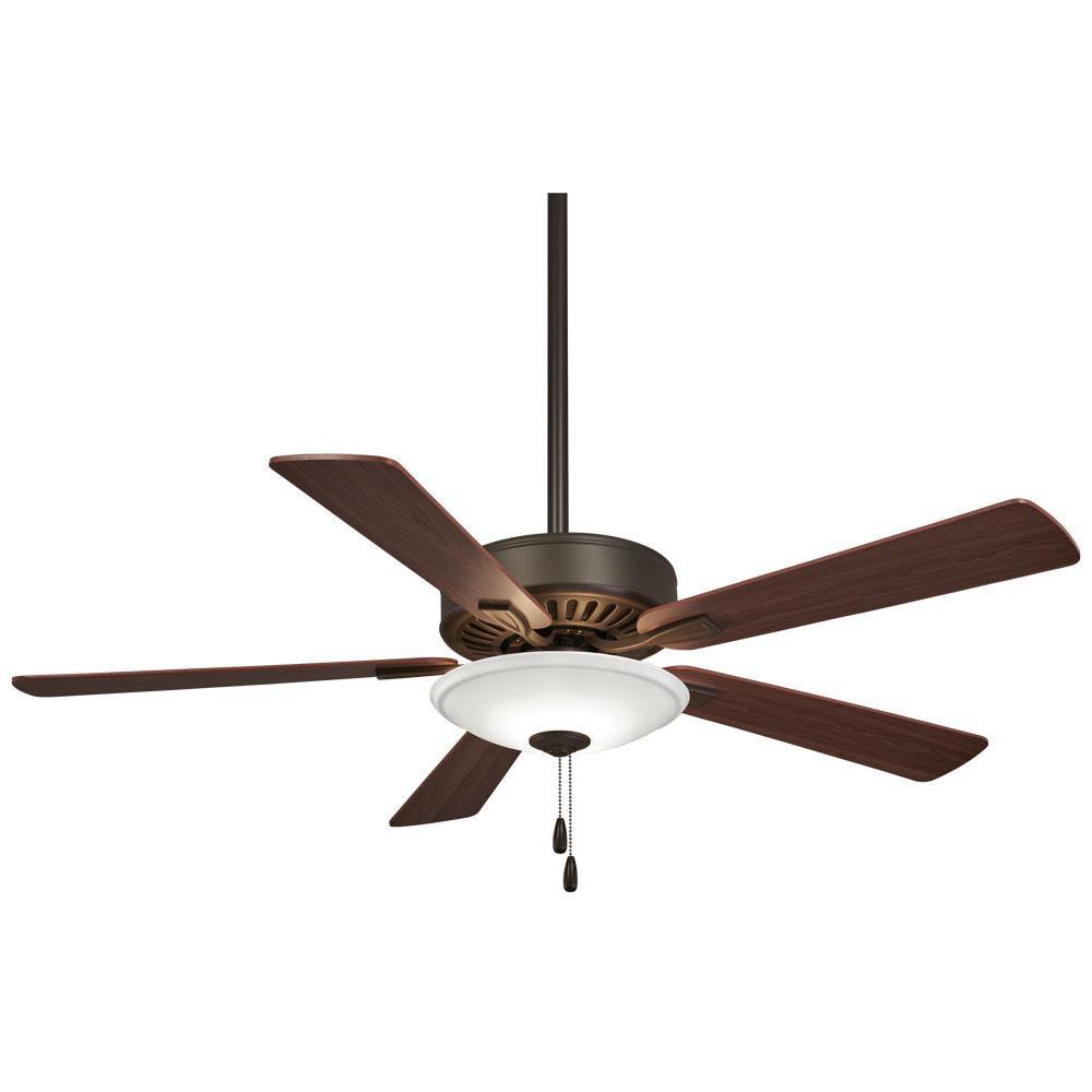 Minka Aire Oil Rubbed Bronze 74.6W 5-Blade Ceiling Fan with 52 in. Blade Span and LED Light 