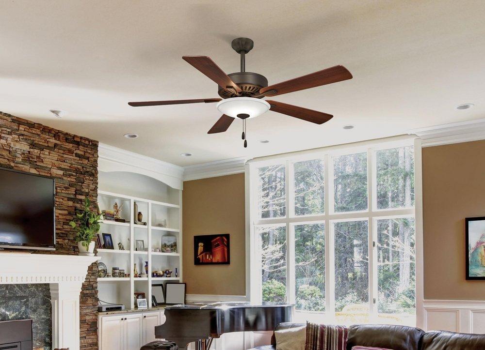 Minka Aire Oil Rubbed Bronze 74.6W 5-Blade Ceiling Fan with 52 in. Blade Span and LED Light 