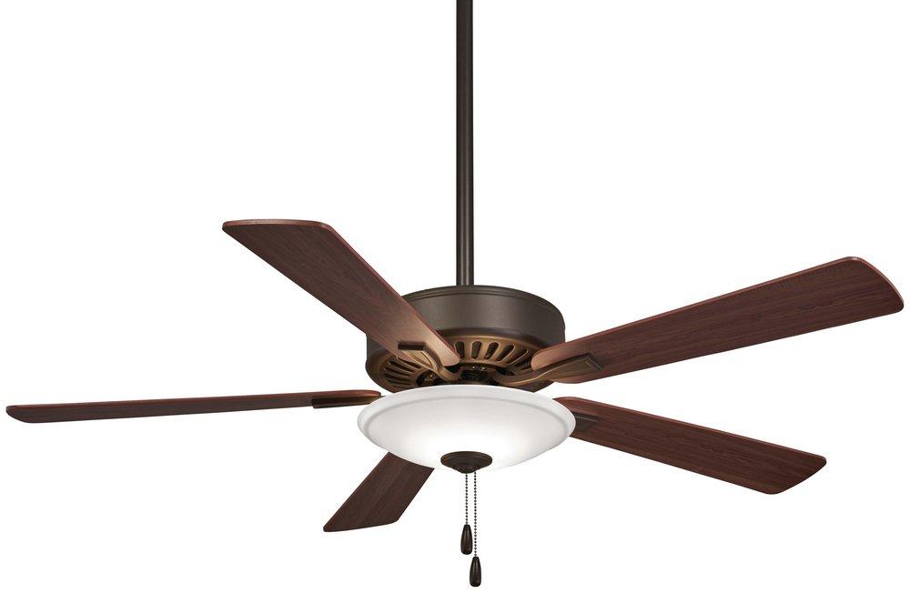 Minka Aire Oil Rubbed Bronze 74.6W 5-Blade Ceiling Fan with 52 in. Blade Span and LED Light 