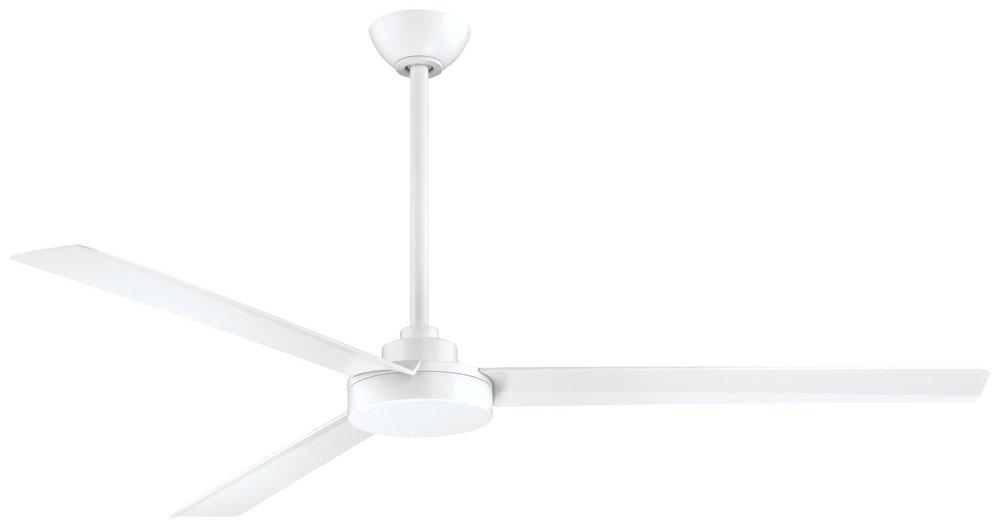 Minka Aire Flat White 3-Blade Ceiling Fan with 62 in. Blade Span 