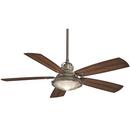 64.8W 5-Blade Ceiling Fan with 56 in. Blade Span and Halogen Light in Pewter and Weathered Aluminum