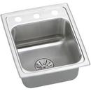 Elkay Brushed Nickel 15 x 17-1/2 in. Stainless Steel Single Bowl Drop-in Kitchen Sink in Lustertone 