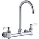 Elkay Chrome Two Handle Lever Wall Mount Faucet 