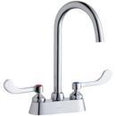 1.5 gpm 2 Hole Deck Mount Centerset Institutional Sink Faucet with Double Wristblade Handle in Polished Chrome