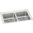 29 x 22 in. 1 Hole Stainless Steel Double Bowl Drop-in Kitchen Sink in Lustrous Satin
