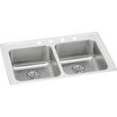 Elkay Chrome 29 x 22 in. Stainless Steel Double Bowl Drop-in Kitchen Sink in Lustrous Satin 