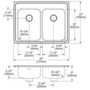 Elkay Chrome 29 x 22 in. Stainless Steel Double Bowl Drop-in Kitchen Sink in Lustrous Satin 