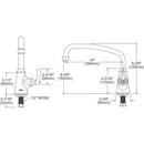 Elkay Polished Chrome 1.5 gpm 1 Hole Deck Mount Institutional Sink Faucet with Single Lever Handle 