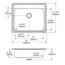 Elkay Chrome 25 x 21-1/4 in. Stainless Steel Single Bowl Drop-in Kitchen Sink in Lustrous Satin 