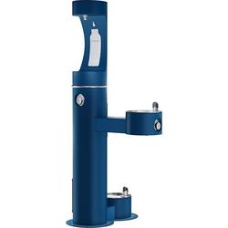 Non-Filtered Non-Refrigerated Bilevel Pedestal Bottle Filling Station in Blue