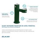 Elkay Evergreen Non-Filtered Non-Refrigerated Bilevel Pedestal Fountain 