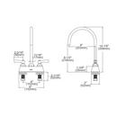 Elkay Fire and Ice DECK MNT 4IN CS GN 8IN SPT LVR HNDL 2IN 