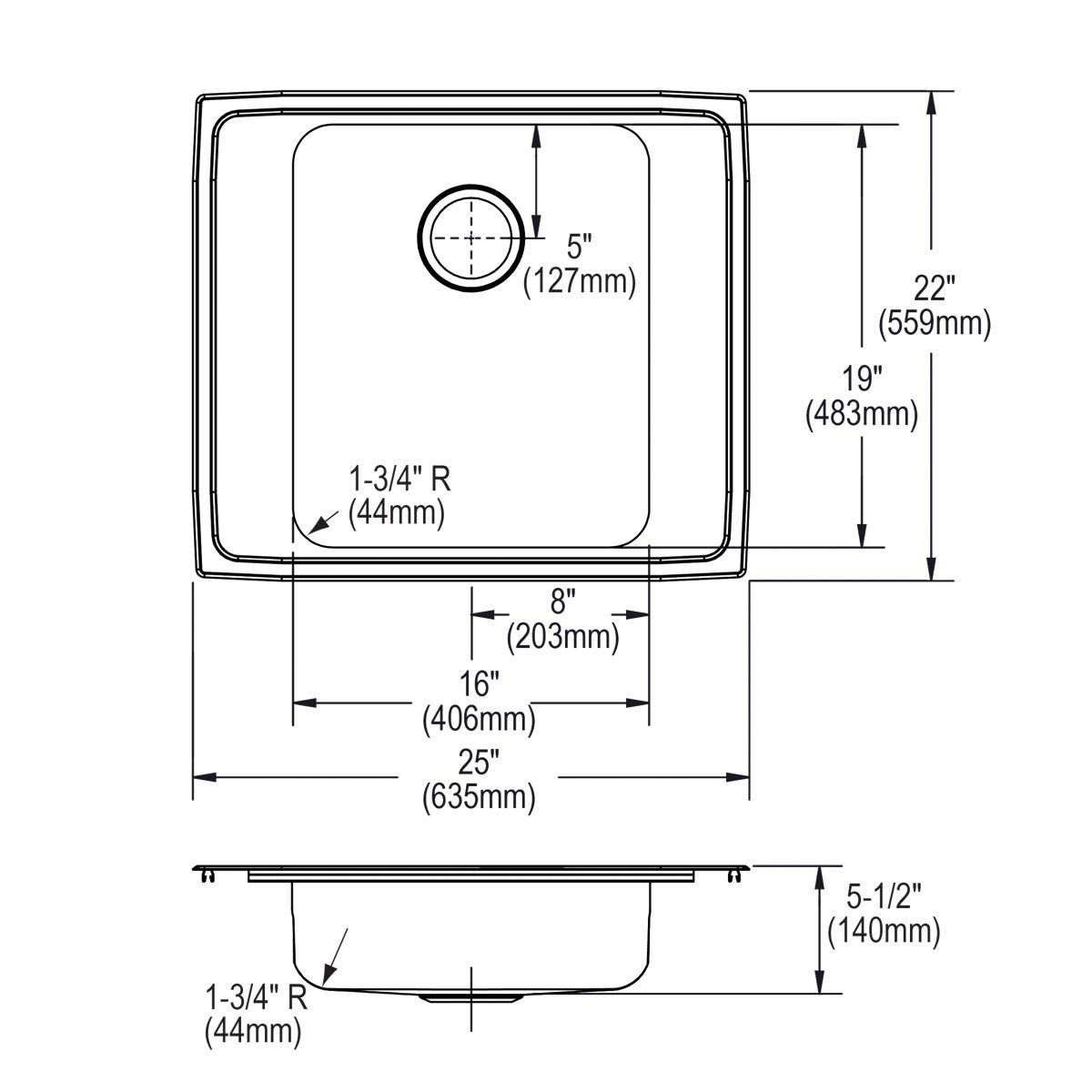 Elkay Bisque 33 x 19 in. No Hole Composite Double Bowl Undermount Kitchen Sink 
