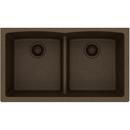 Elkay Mocha 33 x 19 in. No Hole Composite Double Bowl Undermount Kitchen Sink 