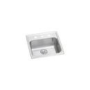 Elkay Lustertone 19 x 18 in. 18 ga 3-Hole 1-Bowl Drop-in 304 Stainless Steel Kitchen Sink with Rear Center Drain 