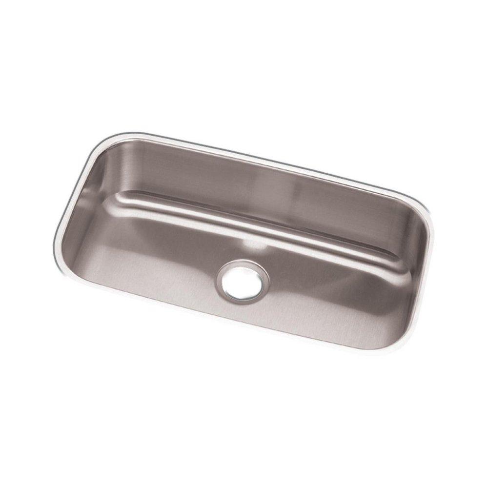Dayton Satin 30-1/2 x 18-1/4 in. No Hole Stainless Steel Single Bowl Undermount Kitchen Sink 
