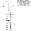 Elkay Chrome DECK MNT 4IN CS GN 8IN SPT 1PC WRIST BLD HNDL 4IN 