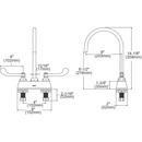 Elkay Chrome DECK MNT 4IN CS GN 8IN SPT 1PC WRIST BLD HNDL 4IN 