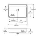 Elkay Brushed Nickel 31 x 22 in. Stainless Steel Single Bowl Drop-in Kitchen Sink in Lustrous Satin 