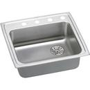 22 x 19-1/2 in. 3-Hole 1-Bowl Self-rimming or Drop-in 304 Stainless Steel Kitchen Sink with Rear Right Hand Drain in Lustrous Highlighted Satin