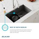 Elkay Black 33 x 19 in. No Hole Composite Double Bowl Undermount Kitchen Sink 
