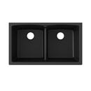 Elkay Black 33 x 19 in. No Hole Composite Double Bowl Undermount Kitchen Sink 