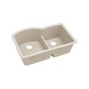 Elkay Bisque 33 x 22 in. No Hole Composite Double Bowl Undermount Kitchen Sink 