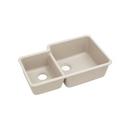 33 x 20-11/16 in. No Hole Composite Double Bowl Undermount Kitchen Sink in Bisque