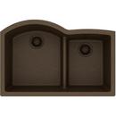 Elkay Mocha 33 x 22 in. No Hole Composite Double Bowl Undermount Kitchen Sink 