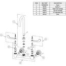 Elkay Chrome WALL MNT 8IN GN 5IN SPT 1PC WRIST BLD HNDL 4IN SHUT OFF 