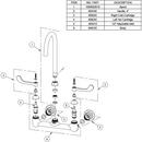 Elkay Polished Chrome WALL MNT 8IN GN 5IN SPT 1PC WRIST BLD HNDL 4IN 1/2IN HW 