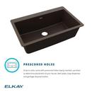 Elkay Mocha 33 x 20-7/8 in. No Hole Composite Single Bowl Drop-in Kitchen Sink 