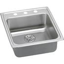 Elkay Satin 19-1/2 x 22 in. 3 Hole Single Bowl Self-rimming or Drop-in Stainless Steel Kitchen Sink with Rear Center Drain 
