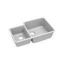 33 x 20-11/16 in. No Hole Composite Double Bowl Undermount Kitchen Sink in White