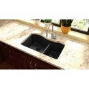 Elkay Black 32-1/2 x 20 in. No Hole Composite Double Bowl Undermount Kitchen Sink 