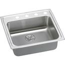 22 x 19-1/2 in. 2-Hole 1-Bowl Self-rimming or Drop-in 304 Stainless Steel Kitchen Sink with Rear Center Drain in Lustertone
