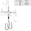 Elkay Chrome Two Handle Lever Deck Mount Food Service Faucet 